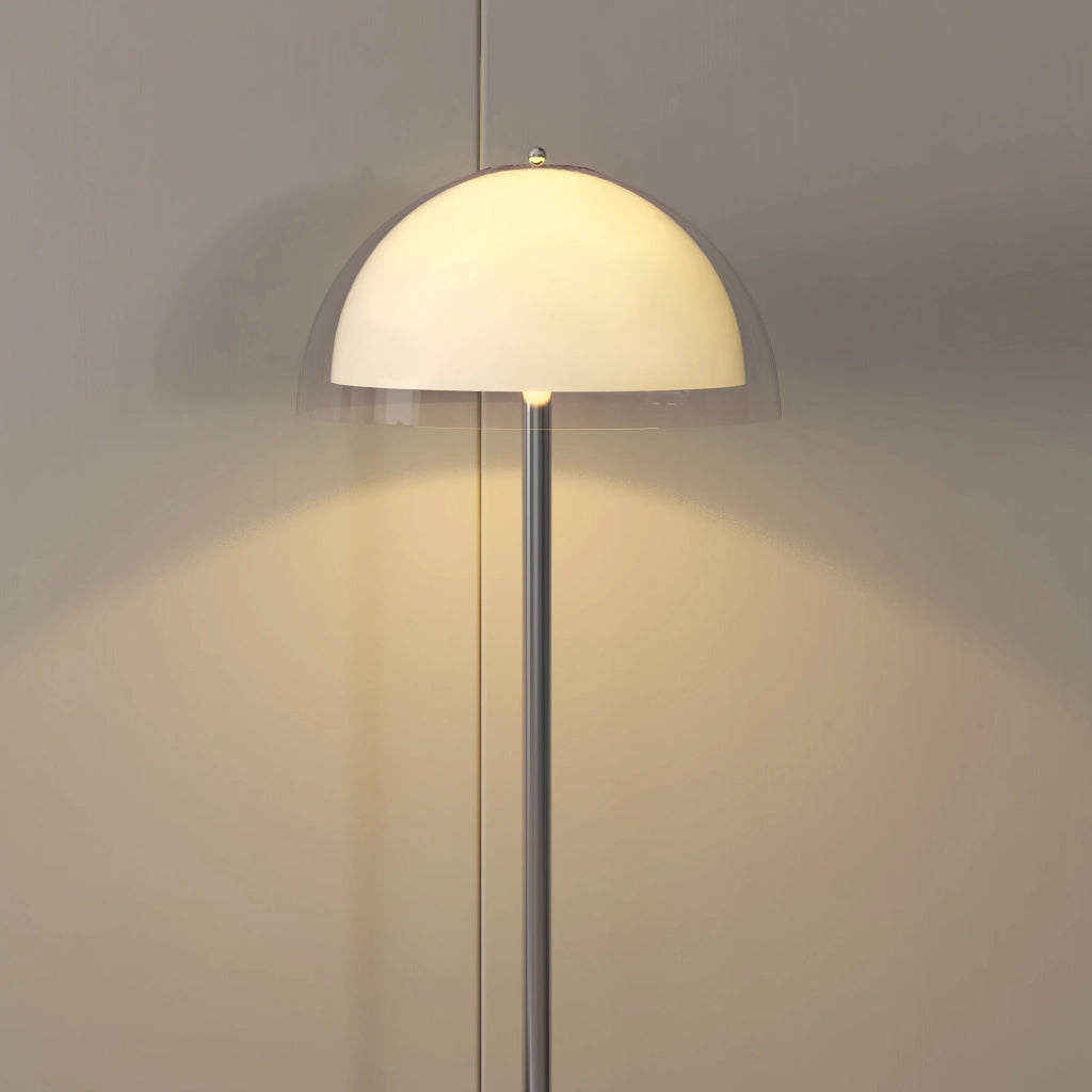 Lampada a Piantana Moderna ¨C Minimal ¨C Metallo e Acrilico Bianca ?35x150 cm