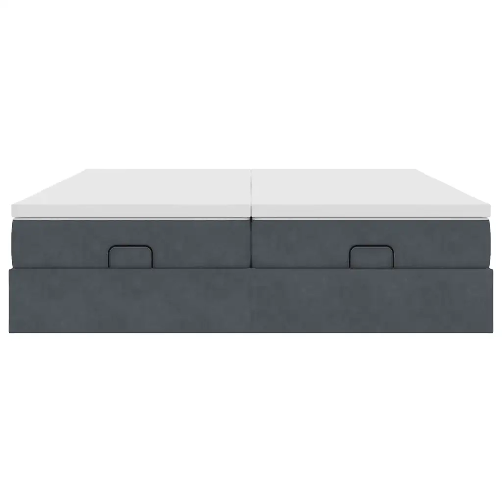 Struttura Letto Pouf con Materassi 160x200 cm in Velluto