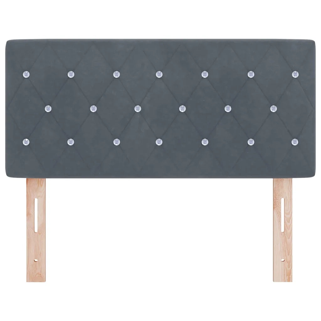 Testiera | Testata Grigio scuro 100 cm Velluto