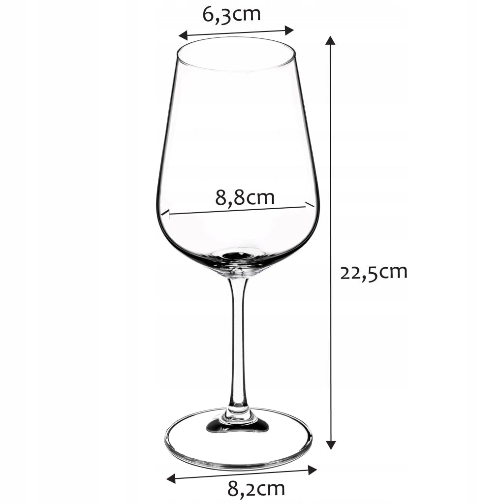 Set di 6 bicchieri da vino rosso e bianco KADAX da 450 ml