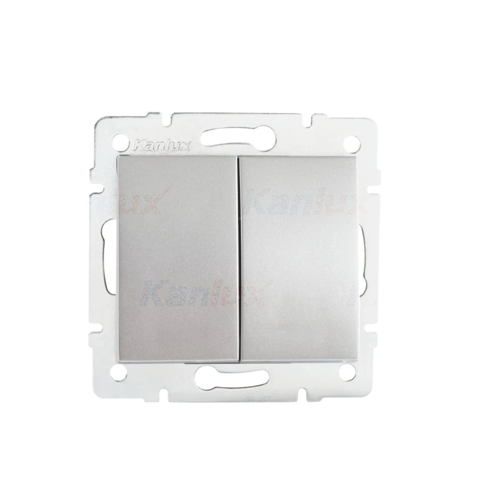 Kanlux LOGI Interruttore doppio per lampadario argento