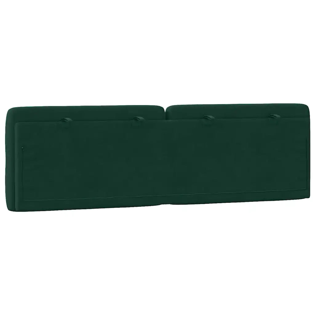 Cuscino Testiera-Cuscino per Testiera Verde Scuro 160 cm in Velluto