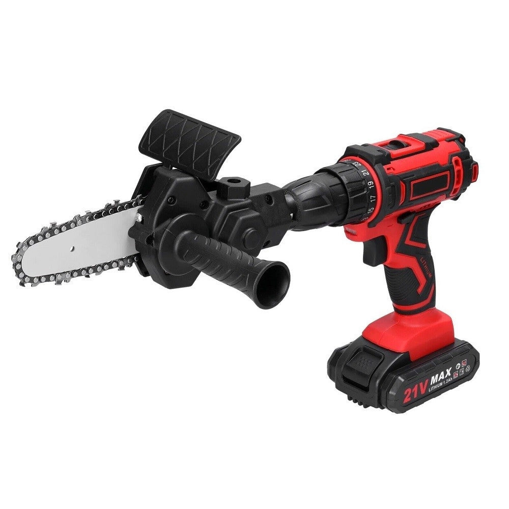 Trade Shop - Kit Conversione Modifica Da Trapano A Motosega Mini Elettrosega Lama 6" -