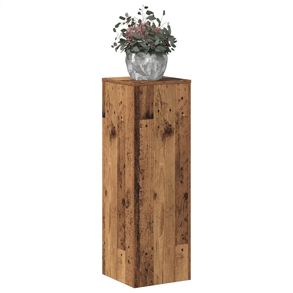 Supporto per Piante Legno Vecchio 33x33x100 cm in Truciolato 852958