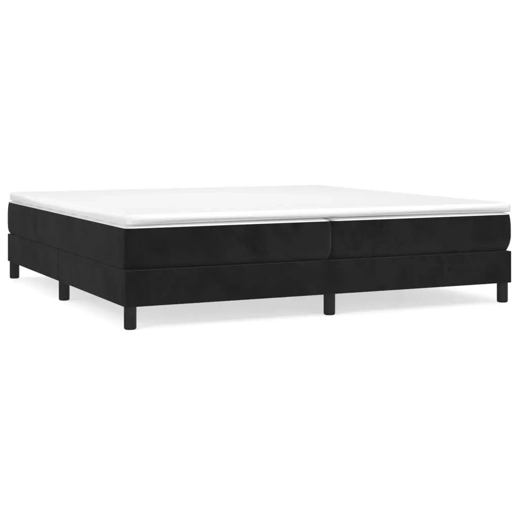 Struttura Letto a Rete a Molle Nero 200x200 cm in Velluto 3120792