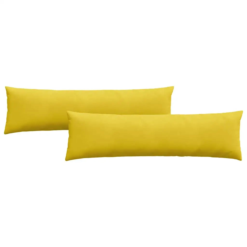 Cuscini da Divano 2 pcs Giallo 145 x 40 cm Tessuto in Cords 42013849