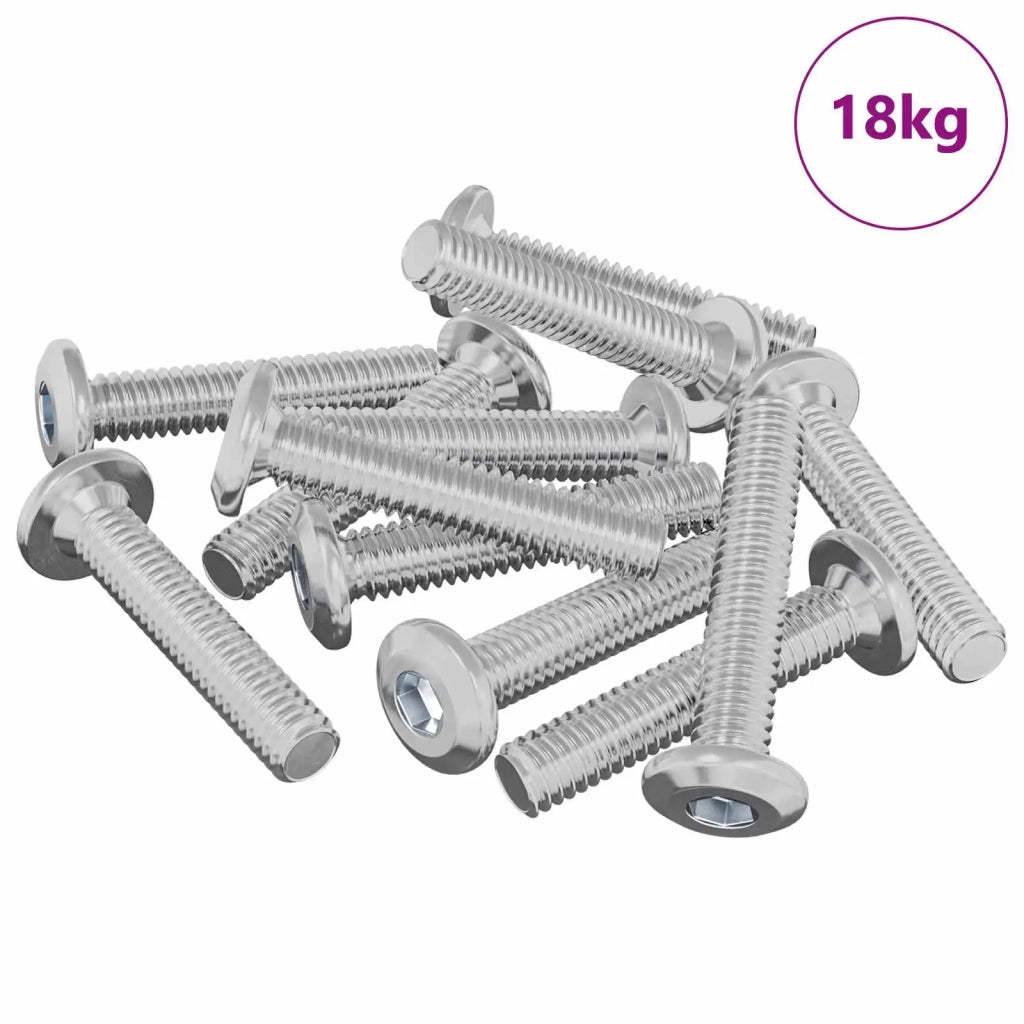 Vite con Testa Bloccante 2647 pcs Argento Acciaio