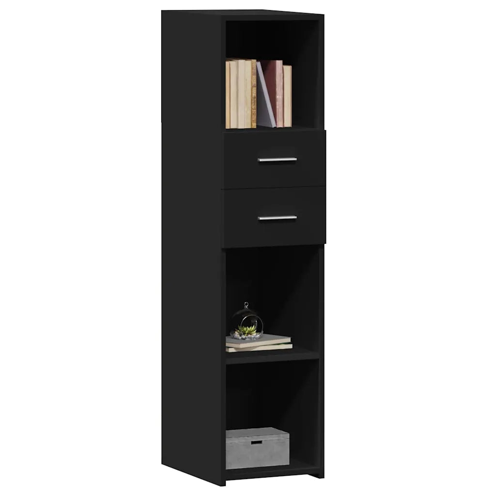 Credenza Nera 30x42,5x124 cm in Legno Multistrato 846153
