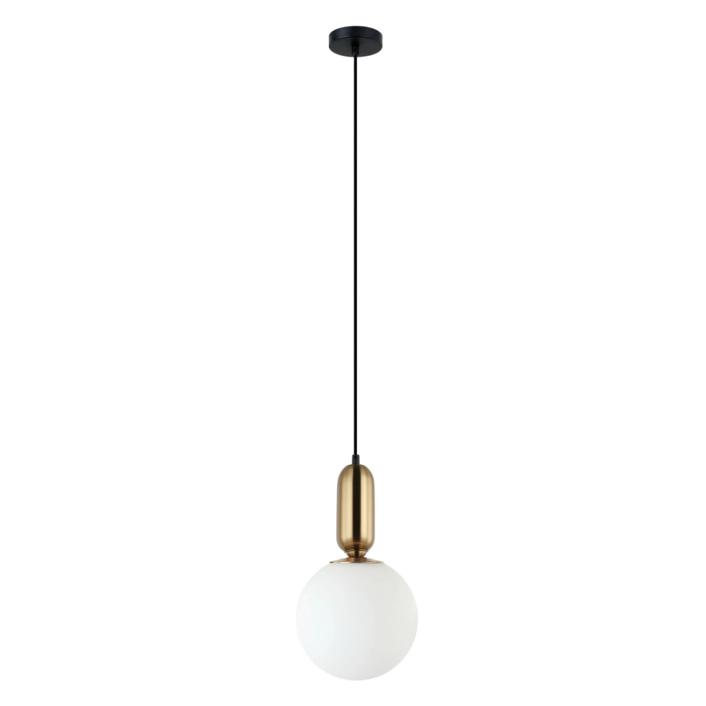 Sospensione minimal nera bronzo anticato sfera E27 Italux