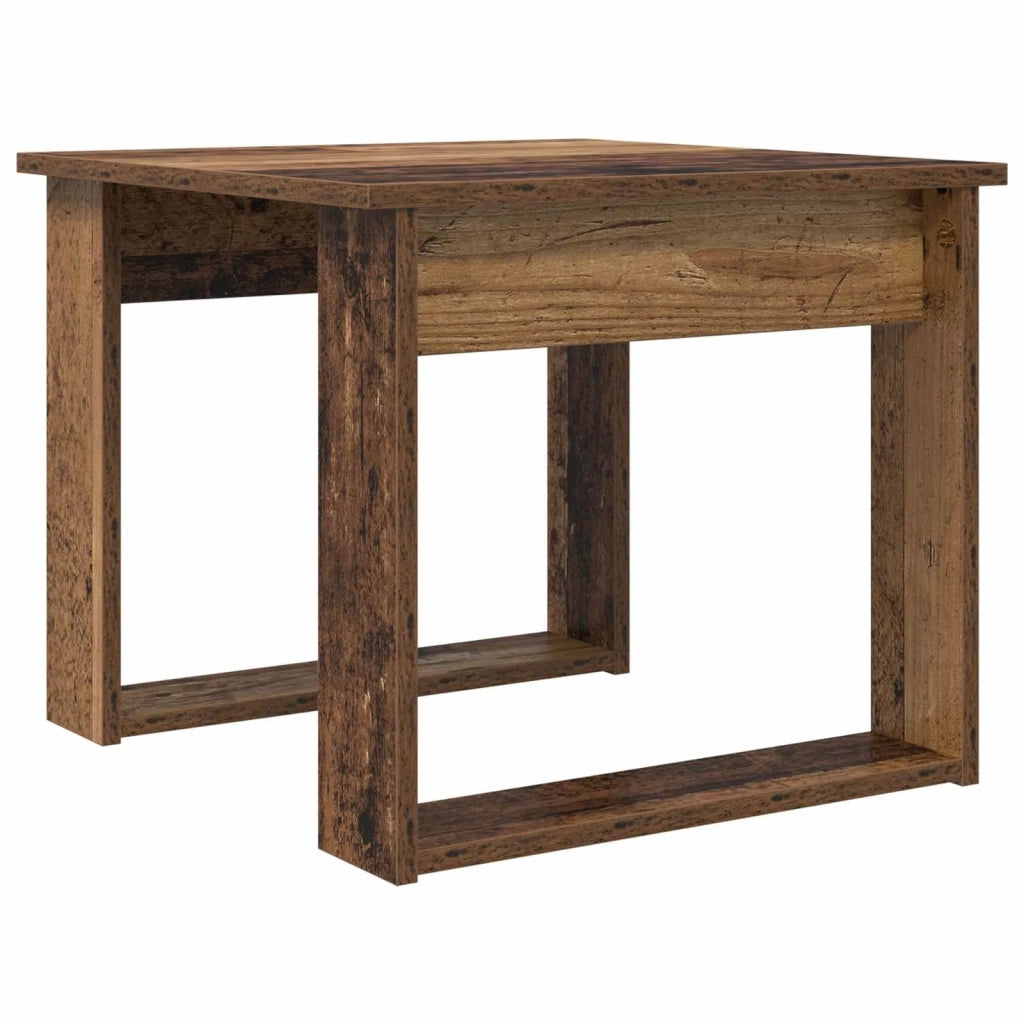 Set di Tavolini da Caffè 2 pcs Legno vecchio Legno multistrato 8000130