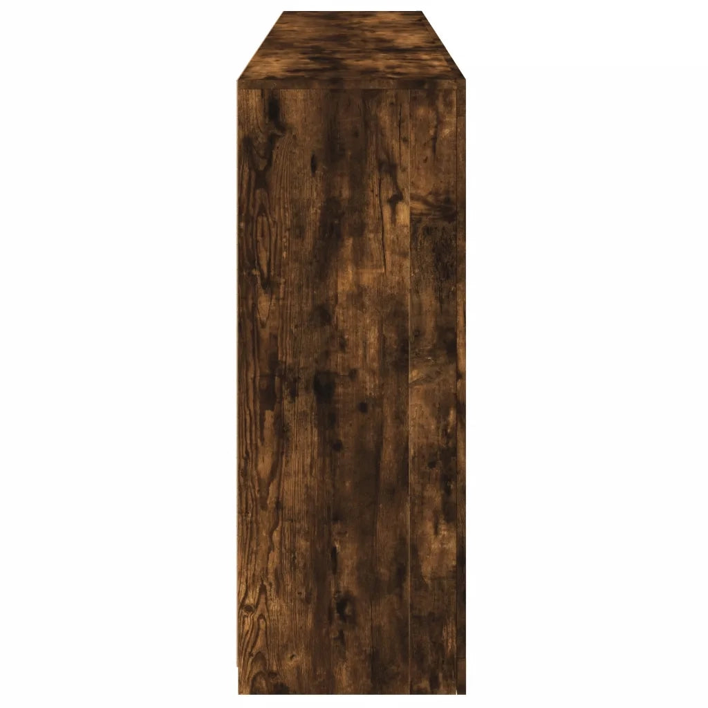 Credenza con Luci LED Rovere Fumo 181,5x37x100 cm