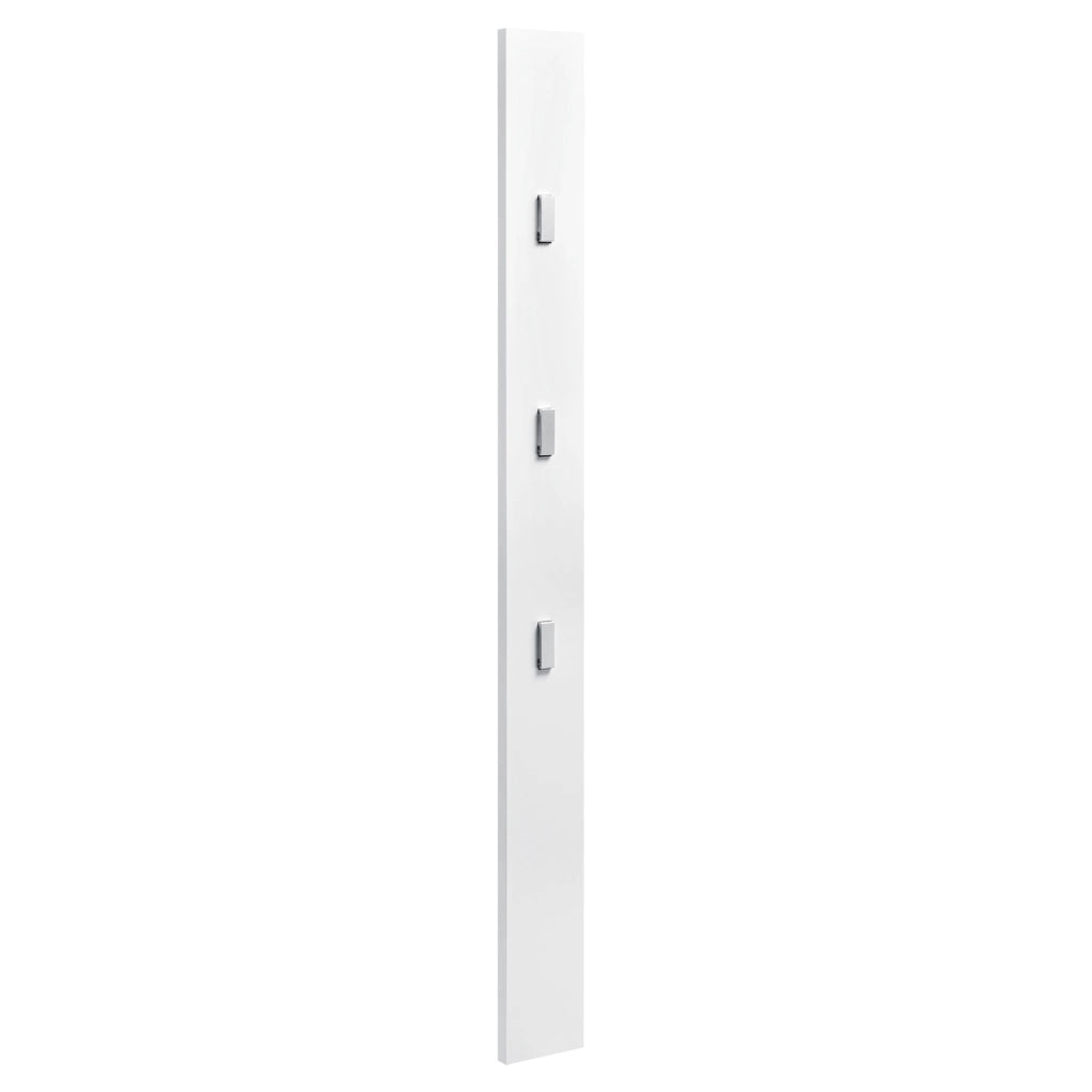 Appendiabiti da Parete Hansnes con 3 Ganci Pieghevoli 165 x 15 x 2,5 cm - Bianco [en.casa]