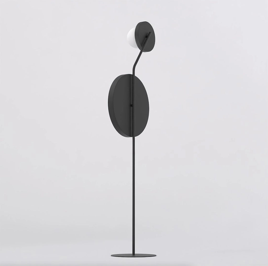 Lampada da terra moderna nera a dischi 2xG9 8W KISS Emibig