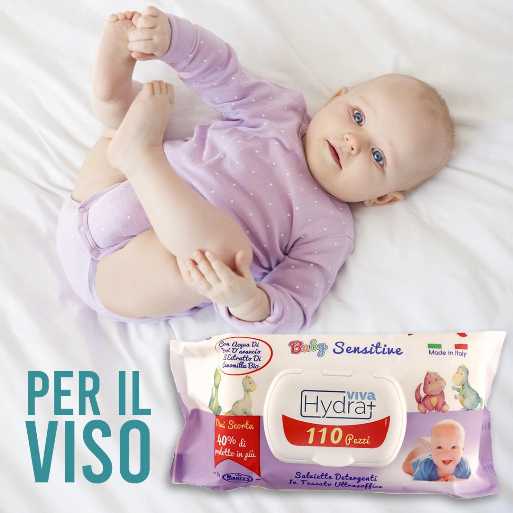 HYDRA VIVA+ SALVIETTE DETERGENTI BABY SENSITIVE 110 PZ