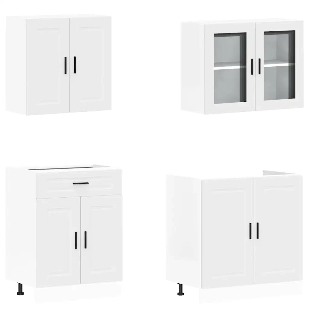 Set Mobili da Cucina 4 pz Porto Bianchi Legno Multistrato 3314871
