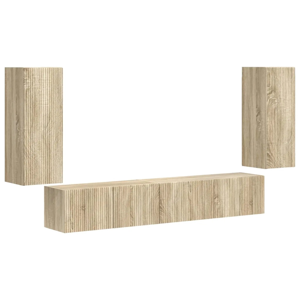 Set mobile TV 4 pcs Rovere Sonoma Legno multistrato 3409161
