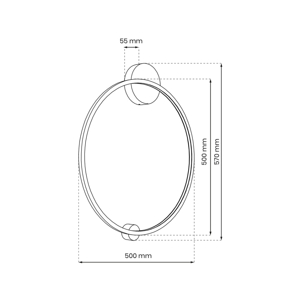 Lampada parete/soffitto Saturno nera LED 25W Milagro