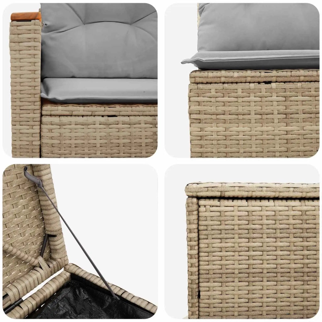 Set di divani 5 pz Beige e Grigio Chiaro 3447939