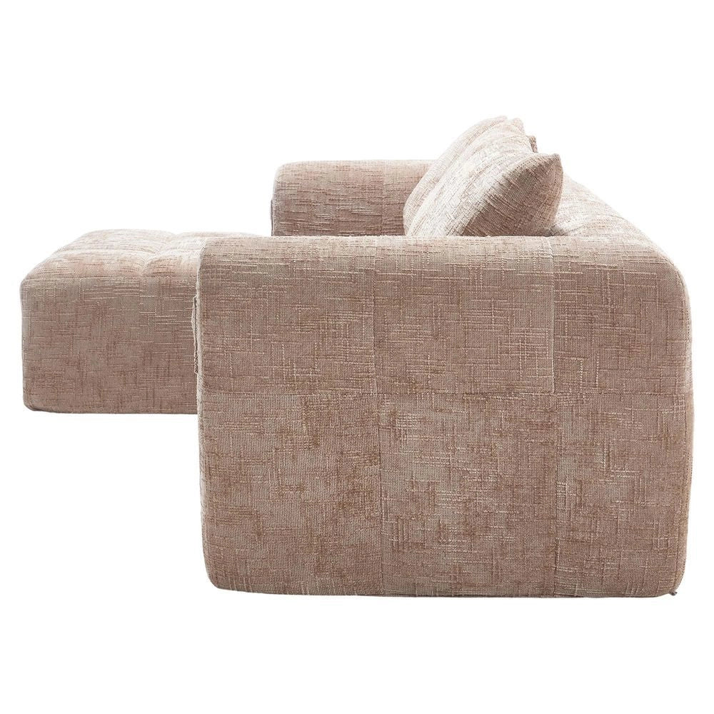 Divano modulare - Xylo - 3 posti forma L chenille tasche kaki