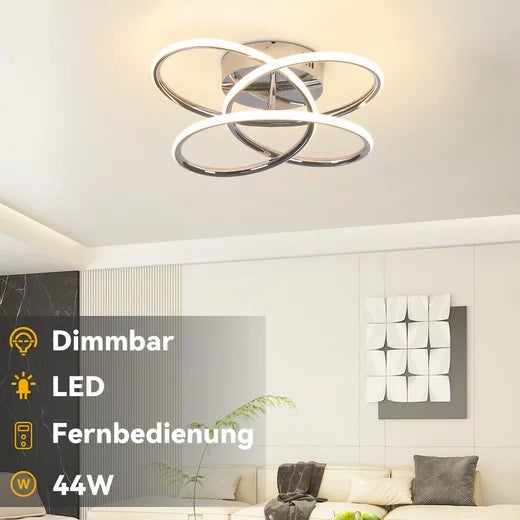 ZMH Lampada da soffitto LED metallo farfalla 36cm dimmerabile per soggiorno