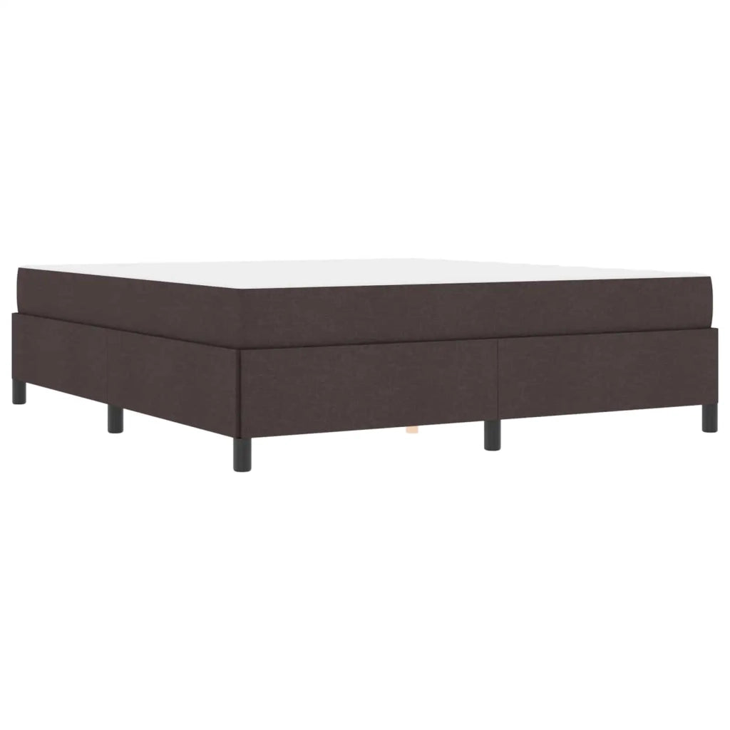 Letto a molle Marrone Scuro 180 x 200 cm Tessuto