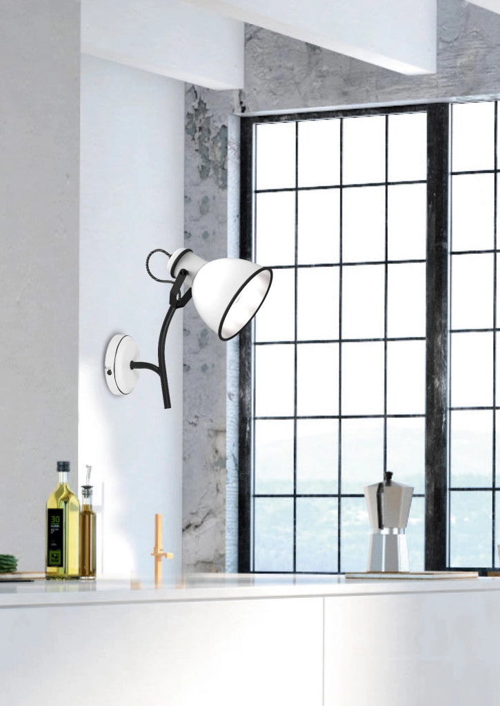 Applique Candellux Zumba 91-72122 nero/bianco 40W E14