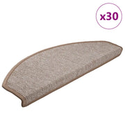 Tappetini per scale 30 pz 65x24x4 cm Marrone chiaro Semicircolari Grandi 3365751