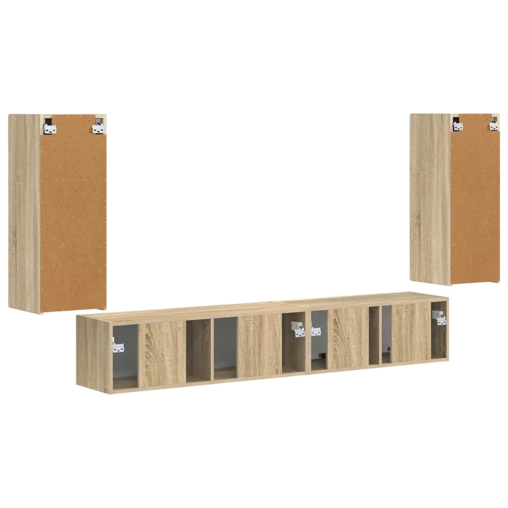 Set mobile TV 4 pcs Rovere Sonoma Legno multistrato 3409161