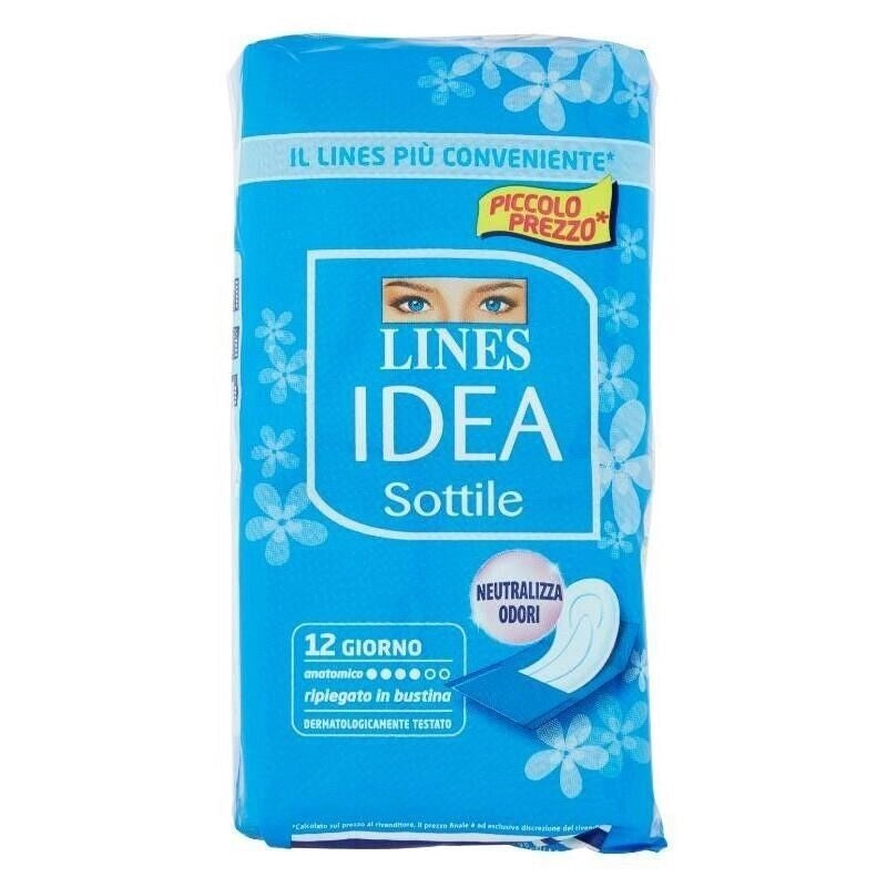 LINES IDEA SOTTILE ASSORBENTE ANATOMICO GIORNO 12 PZ