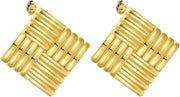 Orecchini Quadrati in Oro 18K - Ipoaderegeno