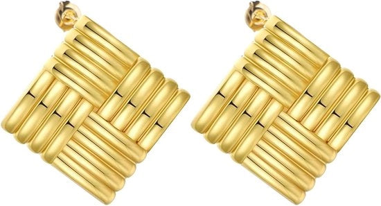 Orecchini Quadrati in Oro 18K - Ipoaderegeno