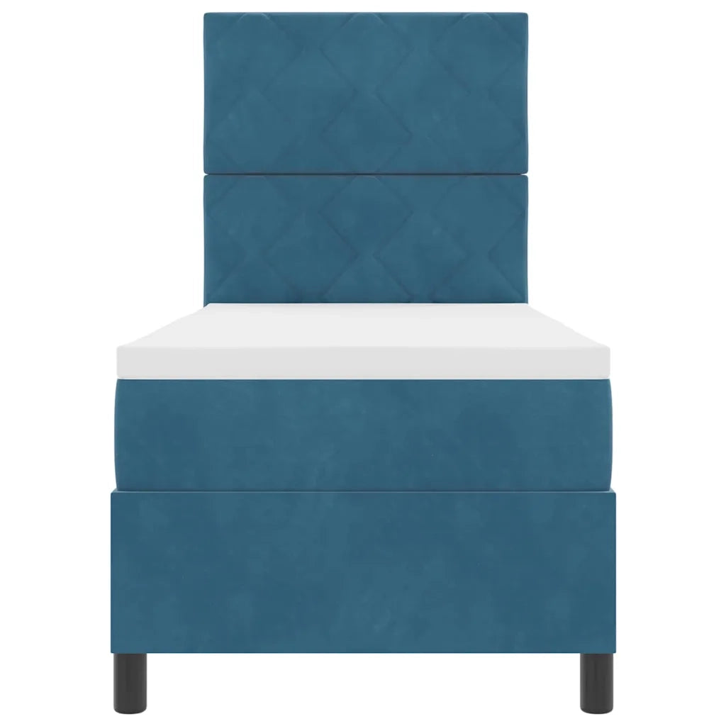 Letto a molle con testiera Blu Scuro 80 x 200 cm Velluto 3339864