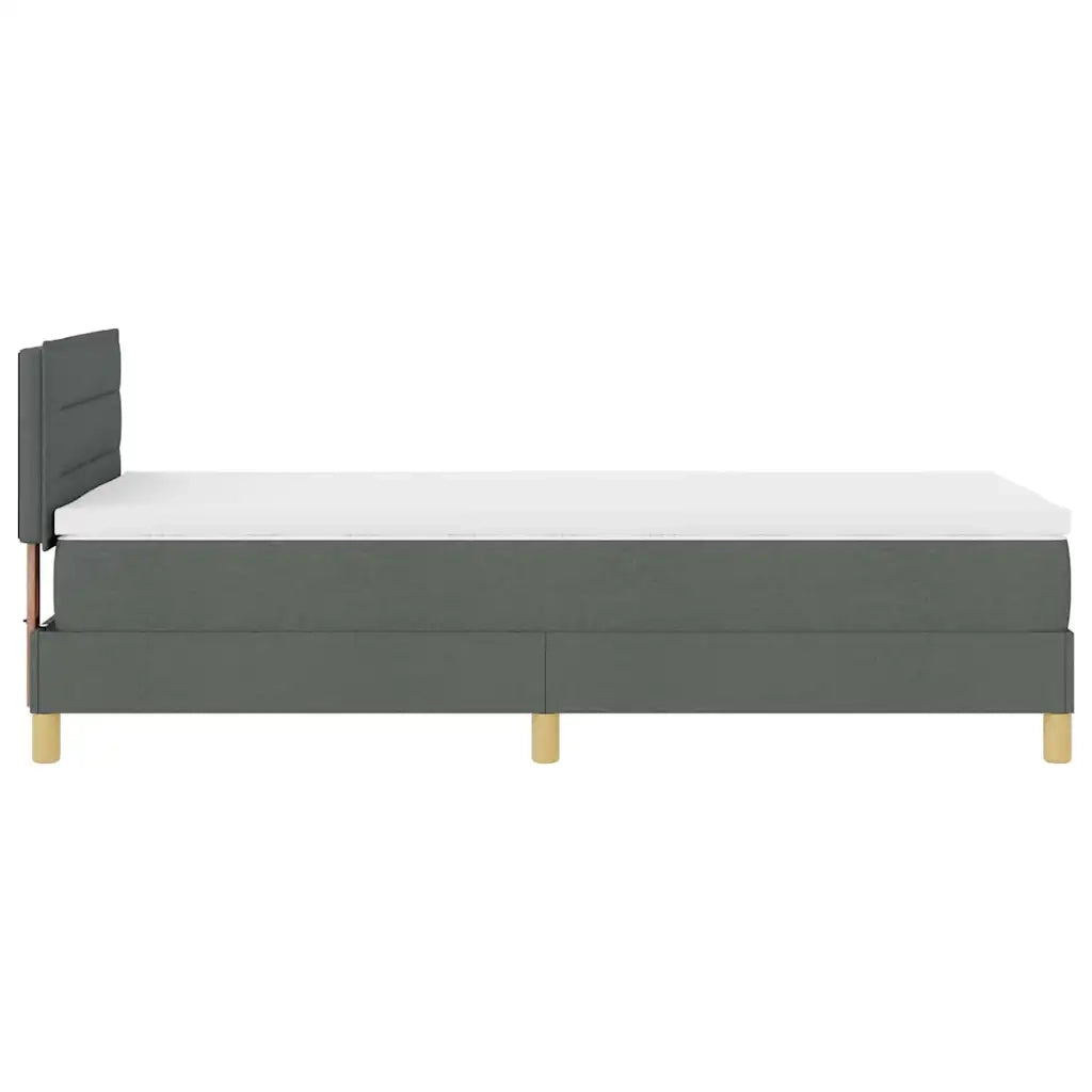 Letto a Sorgente LED Grigio scuro 80 x 200 cm Tessuto 3342318