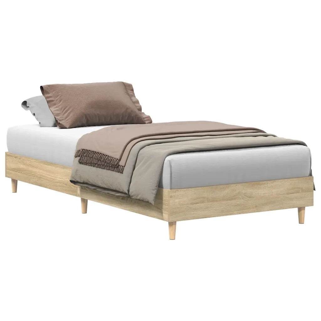 Giroletto senza Materasso-Struttura Letto Rovere Sonoma 100x200cm in Truciolato 416616
