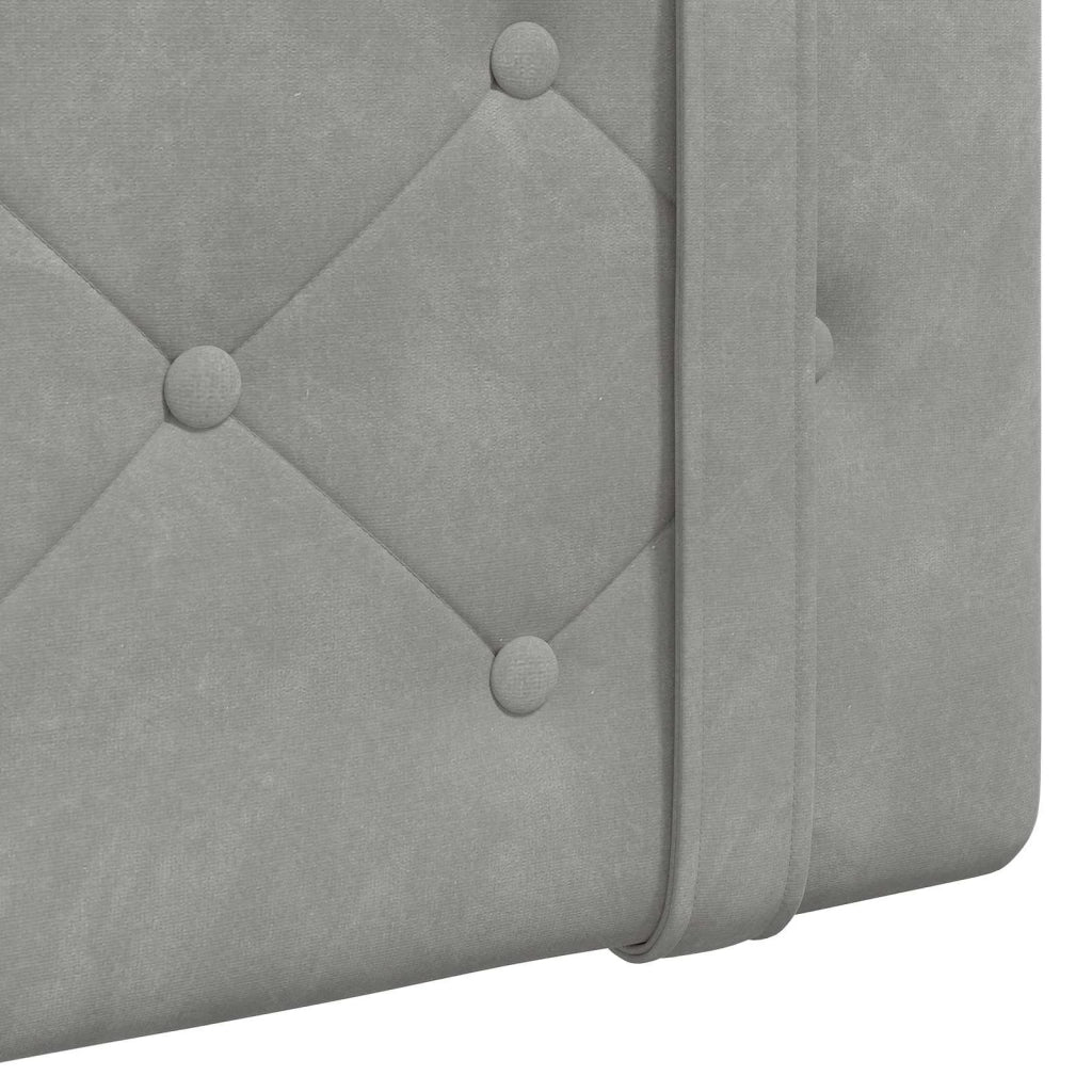 Testiera | Testata sospesa Grigio chiaro Velluto