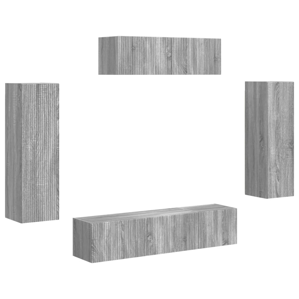 Mobile TV-Credenza per TV 5 pcs Grigio Sonoma