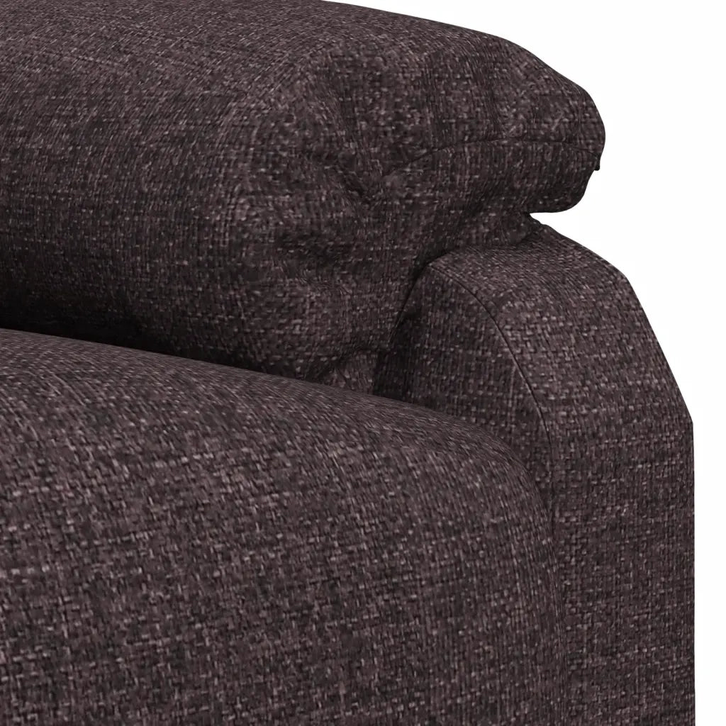 Poltrona Reclinabile Marrone Scuro in Tessuto 342455