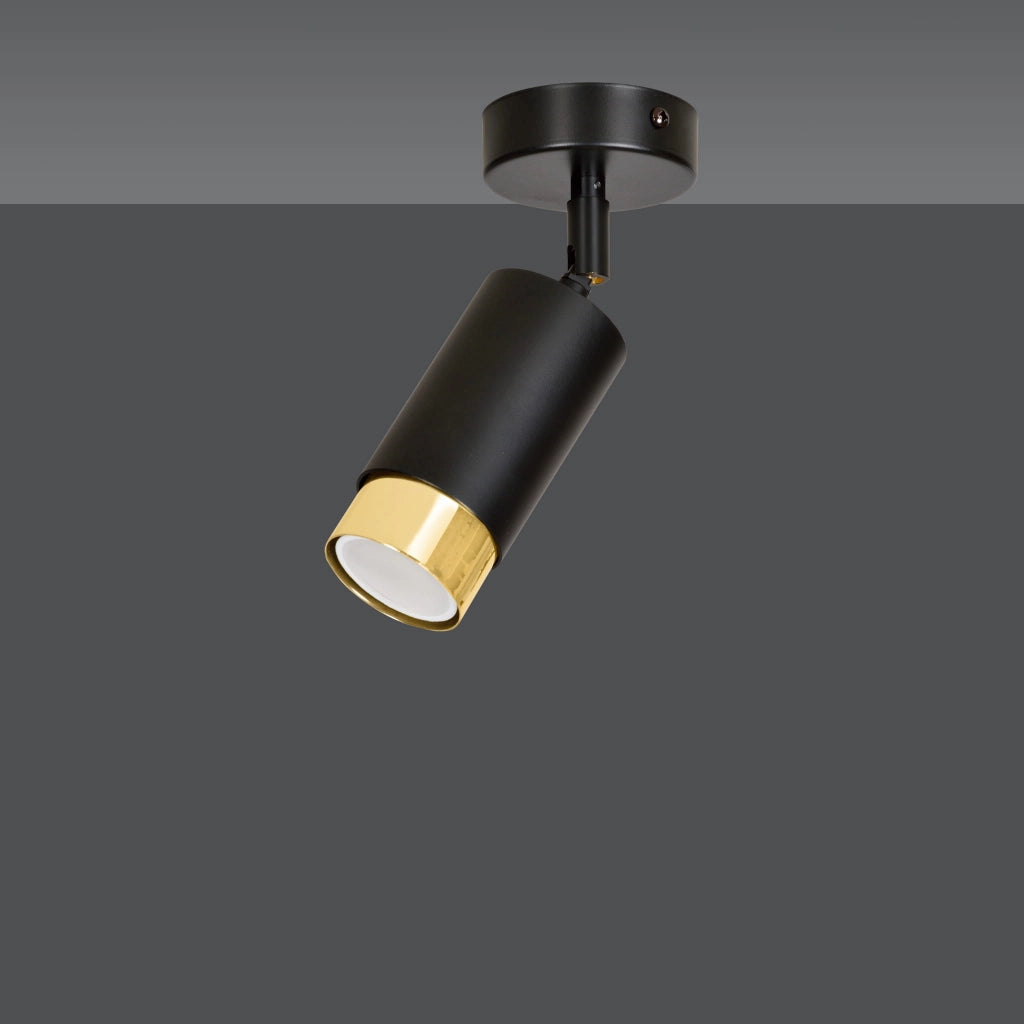 Spot da soffitto Emibig Hiro metallo nero/oro 1xGU10