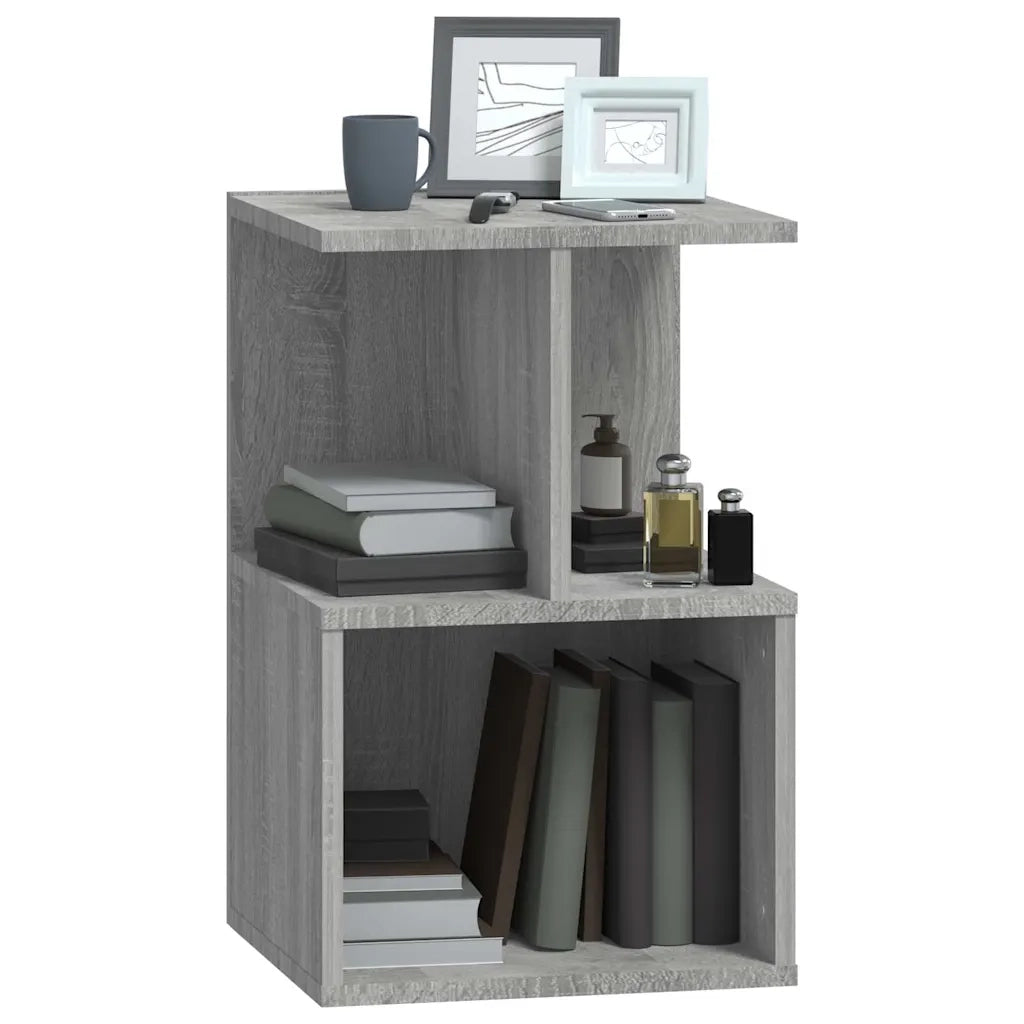 Set di 2 Comodini | Armadio da Notte | Mobiletto da notte Grigio Sonoma 35x35x55 cm in Legno Multistrato