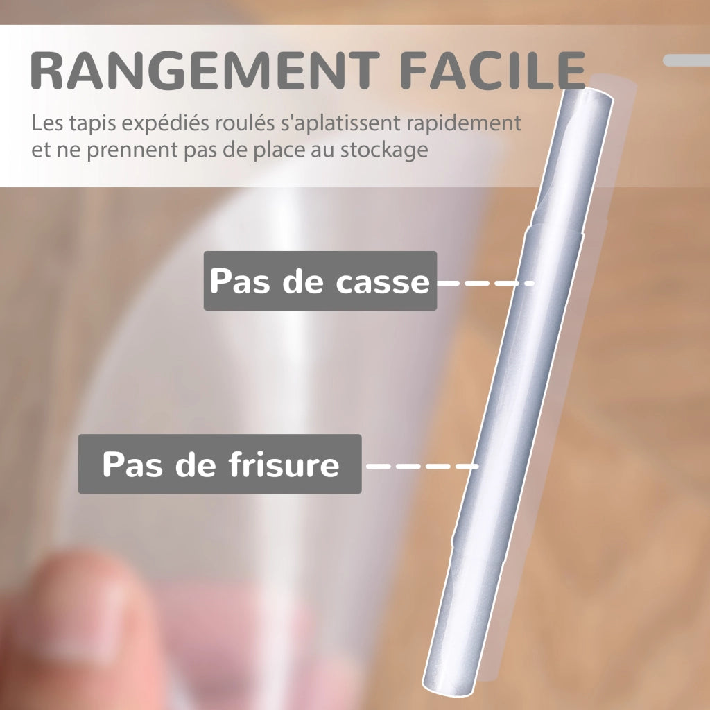 Tappeto per sedia da ufficio 90x120 cm ¨C Minimal ¨C trasparente antiscivolo