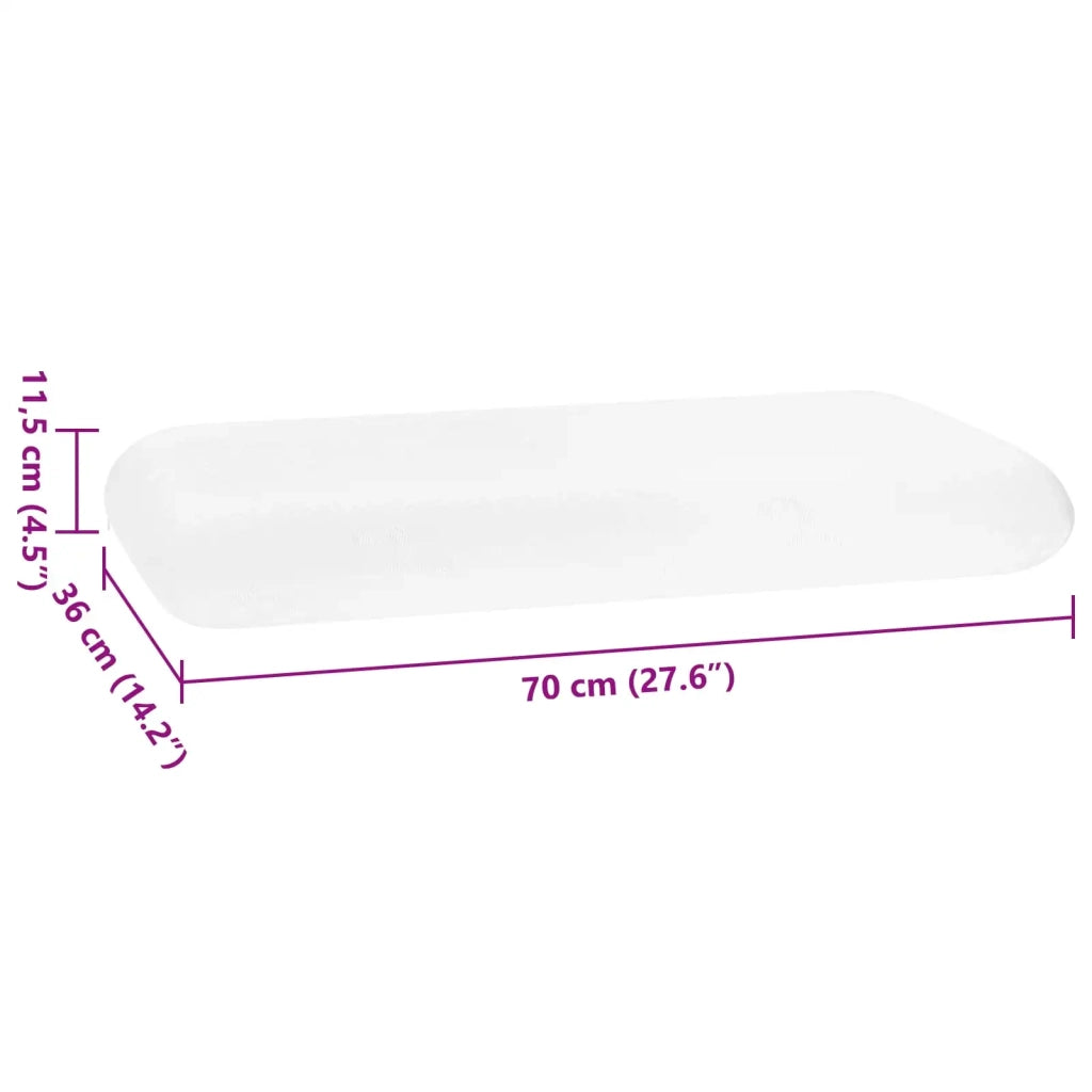 Cuscino da Letto Bianco 70 x 36 x 11,5 cm Schiuma Memory 42020214