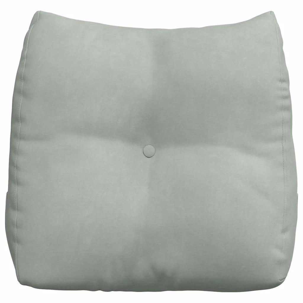 Cuscino per Schiena Grigio chiaro 45 x 24 x 50 cm Velluto 42014371