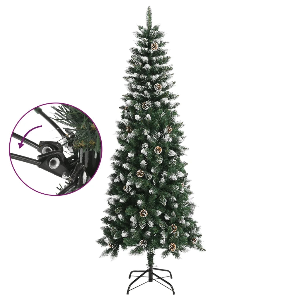 Albero di Natale Artificiale con Base Verde 240 cm PVC 345177