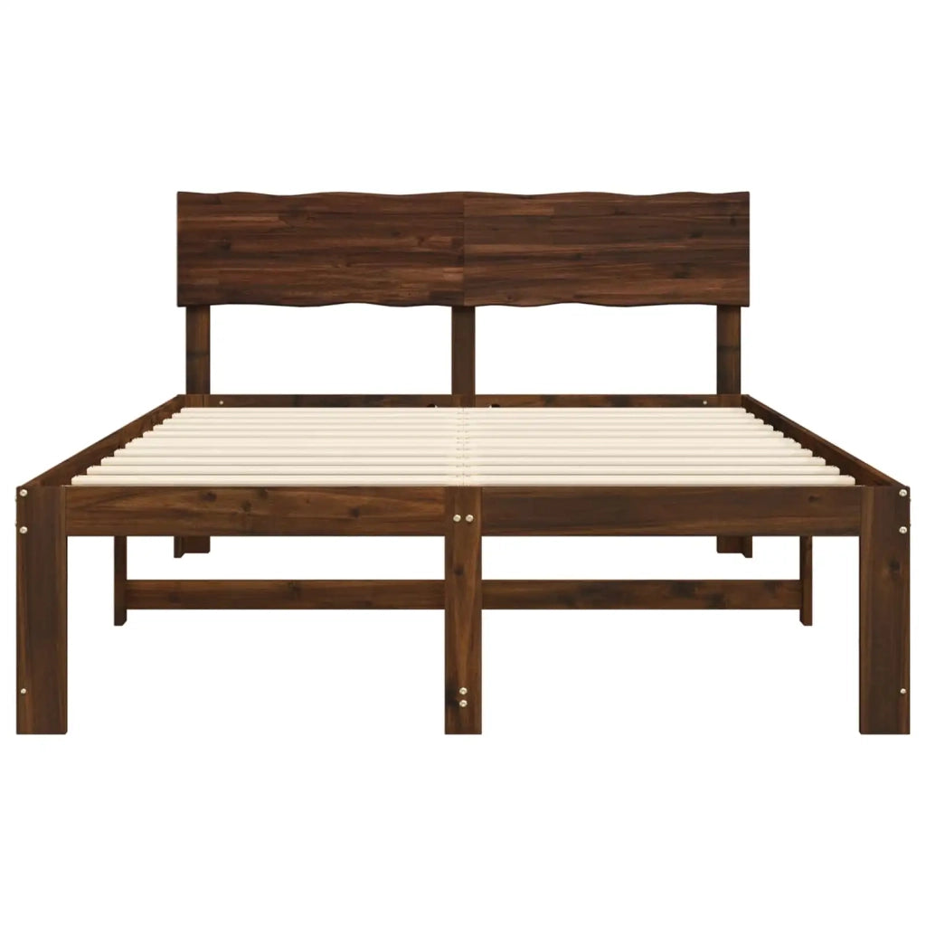Letto matrimoniale con testiera ROSTOCK Marrone Scuro 903377
