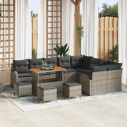 Set Divano da Giardino con cuscino 13 pcs Grigio 3364393