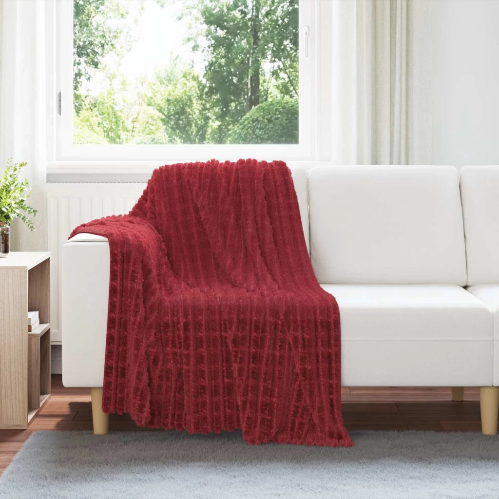 Coperta Rosso Bordeaux 150 x 130 cm Panno