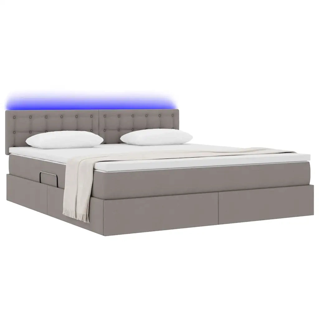 Letto con contenitore e LED con led Talpa 180 x 200 cm Tessuto 3371289
