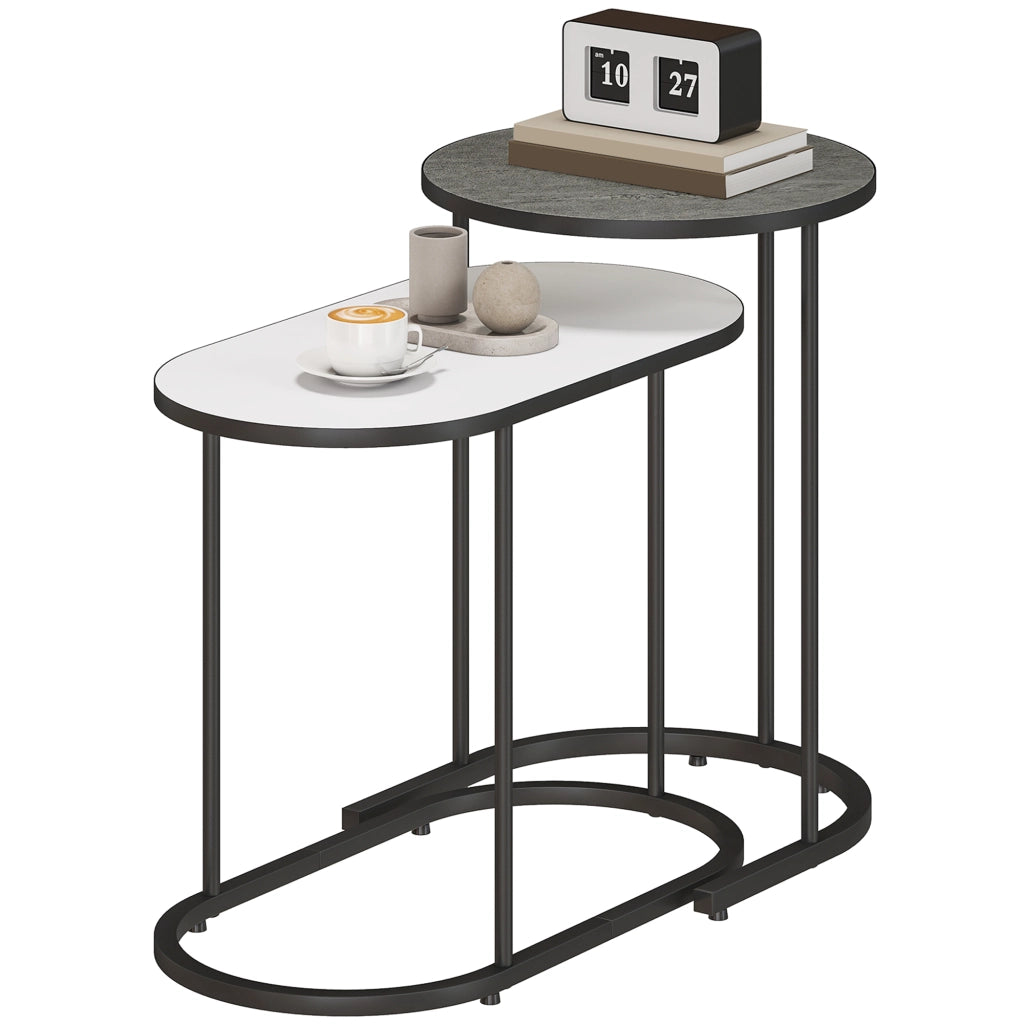 Tavolino da salotto ¨C Minimal ¨C grigio e bianco