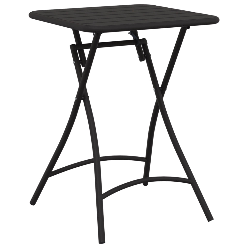 Tavolo da giardino pieghevole  - Antracite - 55x55x73 cm - Acciaio