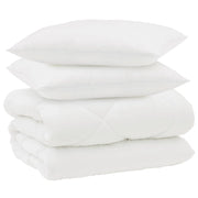 Piumone | Duvet Invernale con cuscino 3 pz Bianco Microfibra